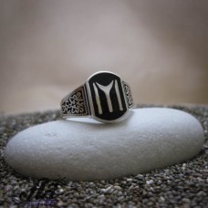Мъжки сребърен пръстен "Тангра" R-1008